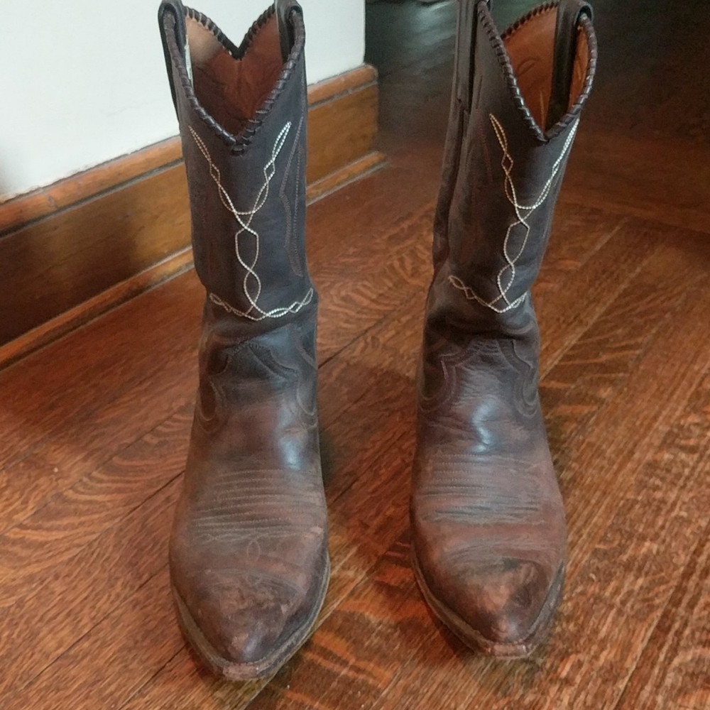Men's vintage leather cowboy boots size 9 1/2